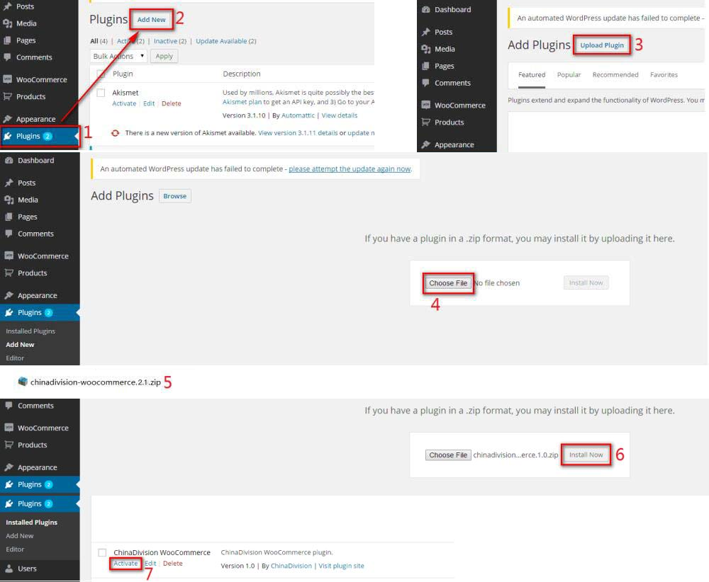 安装 woocommerce 插件